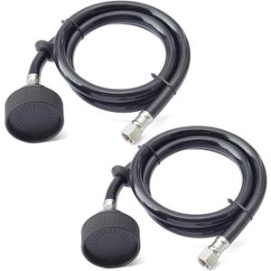 YUXIVCNE 2 Pcs Shampoo Bowl Sprayer Head 1/4" Thread with Black Rubber Hose to Faucet for Salon Barber Shop Spa and Most Commercial Shampooing Basin Systems