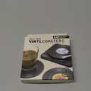 Funny Retro Vinyl Record Coasters, Creative Drink Coasters Set of 6 with Vinyl Record Player Holder for Music Lovers, Housewarming Hostess Gifts, Birthday and White Elephant Gifts Ideas