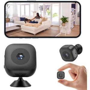 HD Mini Indoor Security Hidden Camera, for Indoor Securitywith App Control Motion Detection & Night Vision Wireless WiFi Rechargeable Pet Camera for Home/Office 24/7 Cycle Save Video Only