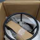 Farmhouse Bar Stools Swivel PU Seat 24-30inch Counter Height Adjustable Kitchen Island Dinning Stool Guest Chair Fire Hydrant Design (Black)