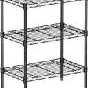 3 Tier Shelf Wire Shelving Adjustable Storage Rack for Kitchen Closet Laundry Bathroom Garage Organizers Metal Pantry Shelves Narrow Mesh Gaps 13.78" D x 23.62" W x 30" H Black