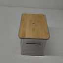 Hudgan Stackable Storage with Bamboo Top for Laundry Room Organization, Extra Large Trash Bag/Garbage Bag Dispenser, Under Sink Organizer, Pantry Organizers