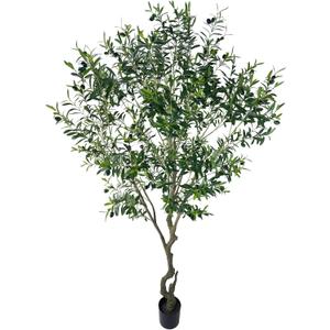 Artificial Tree Faux Olive Tree 8ft(3198leaves) Tall Fake Olive Plant in Pot Fake Silk Tree Faux Plants Indoor