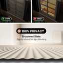 LazBlinds No Drill Blinds for Indoor Windows, Cordless 1" Vinyl Mini Blinds, Privacy S-Curve Blinds for Windows, Room Darkening Horizontal Window Blinds and Shades for Home, 35 1/2" W x 64" H, Beige