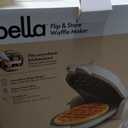 bella Flip-n-Store Waffle Maker with EverGood Ceramic Nonstick Coating, Fits-anywhere Kitchenware, Power Indicator Light, Cool Touch Handle & Cord Wrap, 7 Wide & 1" Deep Plates, 1000 Watt, Oatmilk