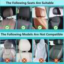 Car Headrest Pillow, 180 Degrees Adjustable Car Seat Headrest with Memory Foam, Head Rest Pillow for Car Suitable for Adults and Children to Sleep While Traveling, Black