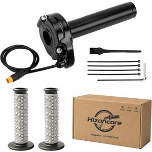 Ebike Full Twist Throttle for Macfox, 3 Pin Surron Style Throttle Grip Kit 12V-72V Compatible with HappyRun Freego Heybike Electric Dirt Bike