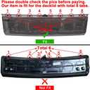 KUAFU Rear Decklid Panel Trim Compatible with 2015-2023 Ford Mustang GT, Trunk Center Boot Cover Decorative Board Trunk Center Lid External Accessories - Carbon Fiber Style