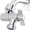 NearMoon Adjustable Shower Head Extension Adapter, SUS304 Stainless Steel Shower Arm Extension Connector for Shower Heads (Chrome Finish)