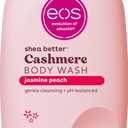 eos Cashmere Body Wash Jasmine Peach, Moisturizing Body Wash, Creamy Gel Formula, with Shea Butter, Glycerin, Vitamin E, pH Balanced, Sensitive Skin, Vegan, 16 fl oz, EXP: Unknown