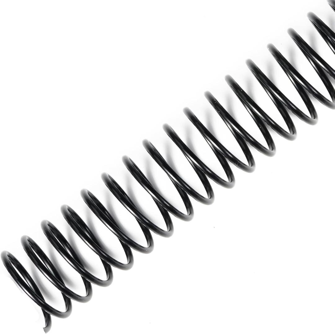 TOTiyea  Plastic Binding Coils, 215 Sheet Capacity, 25mm (1") Binding Spirals, 4:1 Pitch, Black