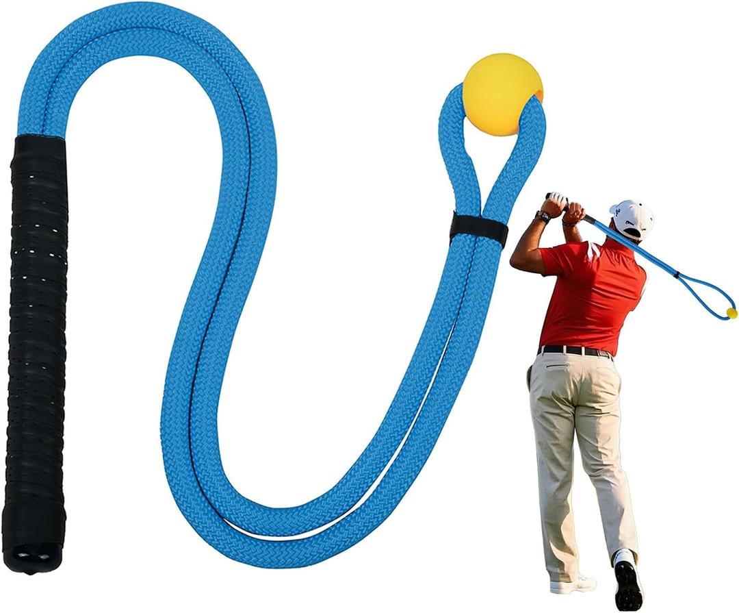 Golf Rope Swing Trainer, Golf Swing Training Aid, Golf Swing Trainer, Golf Training Aid, Golf Swing Trainers, Golf Speed Trainer, Can Improve Speed, Rhythm, Flexibility, and Strength (Blue)