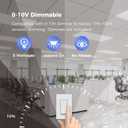 AIKVSXER 1 Pack 2x4 LED Flat Panel Light - Selectable 5 CCT 3000K-6500K & 5 Wattage 30-70W 7700Lm 0-10V Dimmable 2 x 4 led Drop Ceiling Light Fixture 120-277V for Commercial and Home