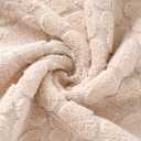 YiLUOMO Full Embossed Hearts Pattern Khaki Hand Towel Set of 2 Mother's Day Decorations 100% Cotton Super Soft Highly Absorbent Decorative Hand Towels for Bathroom Home 13x 29 Inch