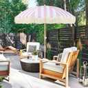 Lefedrasticity Boho Outdoor Umbrella with Tassels,6ft Table Umbrella Outdoor Patio with Knobs Tilt,Wind Resistant Portable Beach Umbrella UPF50+ Fringe Umbrellas For Pool Backyard Deck Garden