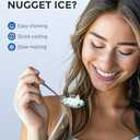 Nugget Ice Maker Countertop, 33LBS/24H, Self-Cleaning Portable Pebble Ice Machine with Soft Chewable Pellets Sonic Ice, Buscket and Scoop, for Home/Kitchen/RV/Party/Camping/Office, Black