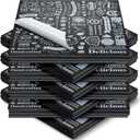 Marspark 400 Pcs Deli Wax Paper Sheets 12 x 12 Inches Square Grease Resistant Tray Basket Liners Hot Dog Wrappers Newsprint Water and Grease Proof Sandwich Wrapping Paper for Food Baking (Black White) (brownred)