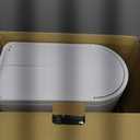 simplehuman 10 Liter / 2.6 Gallon Butterfly Lid Bathroom Step Trash Can, White Steel