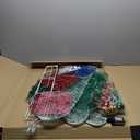 6 FT Lighted Artificial Christmas Tree Outdoor Dcor, Xmas Tree Decor with 100 LED Lights, Indoor Outdoor Light-up Christmas Decoration for Garden Lawn Yard