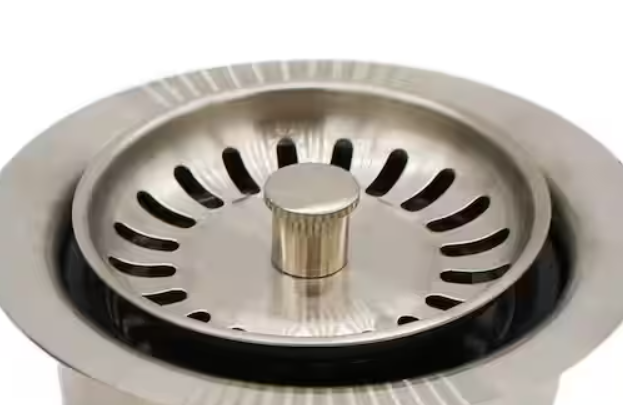 Pack Of Two Sink Strainers, For Kitchen And Bathroom Sinks, Silver