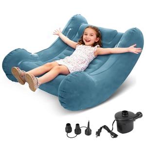 Sensory Rocker Chair for Kids, 55” x 55” x 46” Air Cloud Rocker, Inflatable Sensory Chair for Autistic ADHD Child, Indoor/Outdoor Toddler Rocking Chair-Includes Air Pump, No Air Pump