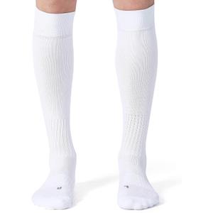 CS CELERSPORT 2/3 Pack Soccer Softball Baseball Socks for Youth Kids Adult Multi-Sport Compression Knee High Socks (White, L)