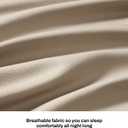 DKNY Cooling Washed Microfiber Sheet Set, King, Warm Beige, 4-Piece