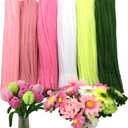 600 Pcs Thick Craft Pipe Cleaners Bulk 6 Assorted Colors,12 Inch Chenille Stem Pipecleaner Kit for Craft Animals, Flowers Making,Creative DIY Decorations (Pink Flower Color)