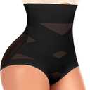 Tummy Control Shapewear Panties for Women High Waist Cincher Shaping Underwear Body Shaper Panty Girdle (Black, 5XL)