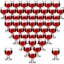Meanplan Cute Shot Glasses Mini Snifters Cognac 1.7 oz Cups Brandy Snifter Mini Wine Snifters Glass Dinnerware Set for Whiskey Juice Vodka Sherry Champagne Brandy Wine Party Supplies(48 Pieces) 