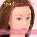 Mannequin Head with 80% Human Hair & Adjustable Manikin Head Tripod - 28" Cosmetology Practice Doll for Hairdresser (28 Inch-Tripod Set with Styling Tools)