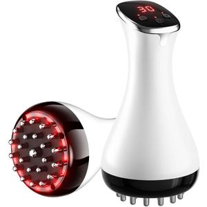 Lymphatic Drainage Massager, Anti Cellulite Massage Tool & Body Sculpting Machine with 30-Level Microcurrent, Light, Heat & Vibration for Legs, Arms & Belly, Helps Reduce Stretch Marks & Cellulite
