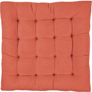 Sorra Home Outdoor Tufted Floor Pillow Single, 40" x 40" x 5", Canvas Persimmon