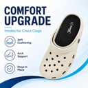 Knixmax Insoles for Crocs Comfort Replacement Clog Inserts Black EU 48-49