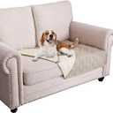 Ameritex Waterproof Dog Bed Cover Pet Blanket for Furniture Bed Couch Sofa Reversible (30x53 Inch (Pack of 1), Cream+beige)
