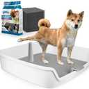 ALL FOR PAWS Pee Pad Holder, XL Dog Litter Box, Puppy Pads Holder, Puppy Potty Tray for Small/Medium/Large Dog Potty Training, 25" x 25"