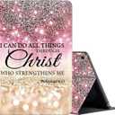 Case for iPad (A16) 11th Generation 11 Inch (2025), for iPad 10th Generation Case 10.9 Inch (2022),Slim Shockproof Shell PU Leather Stand Cover w/Auto Sleep Wake-I can do All Things Through Christ