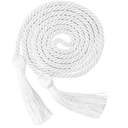 48 Pack Graduation Honor Cords with Tassels - 68 Inch Braided Cords Bulk for High School College University - Bachelor, Master, Doctoral Ceremony (White)