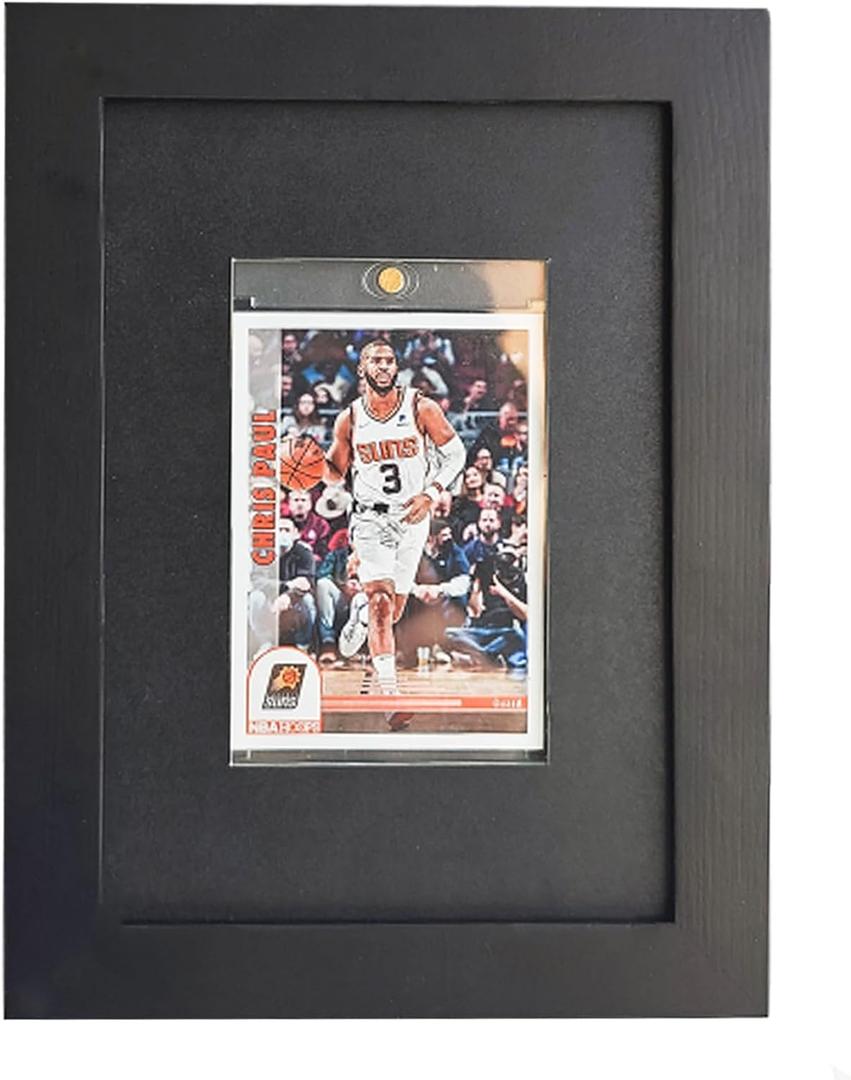 Sports Card Display Frame,Baseball Card Display Case,Trading Card Display Case , Baseball Card Display Case Wall Mount,Frame for Basketball Football Hockey Cards, Black Standard (1 Card )
