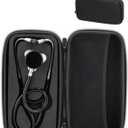 Hard Stethoscope Case for Eko CORE 500 Digital Stethoscope, Lightweight & Portable Protective Case, Extra Pocket for Doctor & Nurse Accessories (Black)