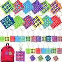 GOLDGE 36PCS Mini Tic Tac Toe Game Party Favors Goodie Bags Stuffers for Kids 8-12 Tic Tac Toe keychain Bulk Mini Games for Travel Classroom Treasure Box Carnival Prizes Birthday Easter Pinata Filler