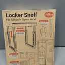 Locker Organizer Shelf Adjustable Width and Height, Ideal Locker for School, Office, and Gym Lockers (Black), 11 inches x 12 inches x 9.5 inches