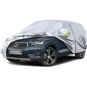 Koukou 6 Layers Car Cover Custom Fit Volvo XC40 from 2018 to 2025, Waterproof All Weather for Automobiles, Sun Rain Dust Snow Protection. (Ships from US Warehouse, Arrive Within 3-7 Days) (Silver)