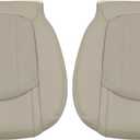 GXARTS Driver and Passenger Side Bottom Replacement Leather Seat Cover Tan #313 or 392 Fit for Buick Enclave 2008 2009 2010 2011 2012 Fit for GMC Acadia 2008-2012