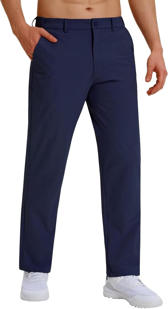 CNBQDD Dress Pants for Men Lightweight Golf Casual Slacks (Blue, L)