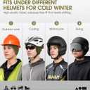 SUNMECI Winter Thermal Helmet Liner Skull Cap, Fleece Lined Warm Cycling Cap Ski Beanie for Men Women (Army Green)