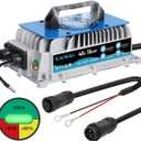 Lithium Battery Charger 48 Volt/58.4V 18A for 48V (51.2V) LiFePO4 Battery 1250W Lifepo4 Battery Charger 48 Volt, IP67 Waterproof, for Golf Cart, Forklift, Electric Outboard, Boat, Solar, RV, Off-Grid