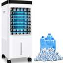 3-in-1 Evaporative Air Cooler, Swamp Cooler 12 Hour Timer,Humidification, Remote Control,for Office, Bedroom, Baby Room