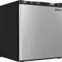 EUHOMY Mini Freezer Countertop,1.1 Cubic Feet, Single DoorCompact Upright Freezer with Reversible Stainless Steel Door, Removable Shelves, Small freezer for Home/Dorms/Apartment/Office(Silver)