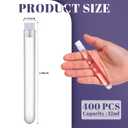 Xuhal 400 Pack Plastic Test Tubes 12 x 100mm 12 ml Lab Tubes Test for Scientific Themed Birthday Party Supplies (White Color)